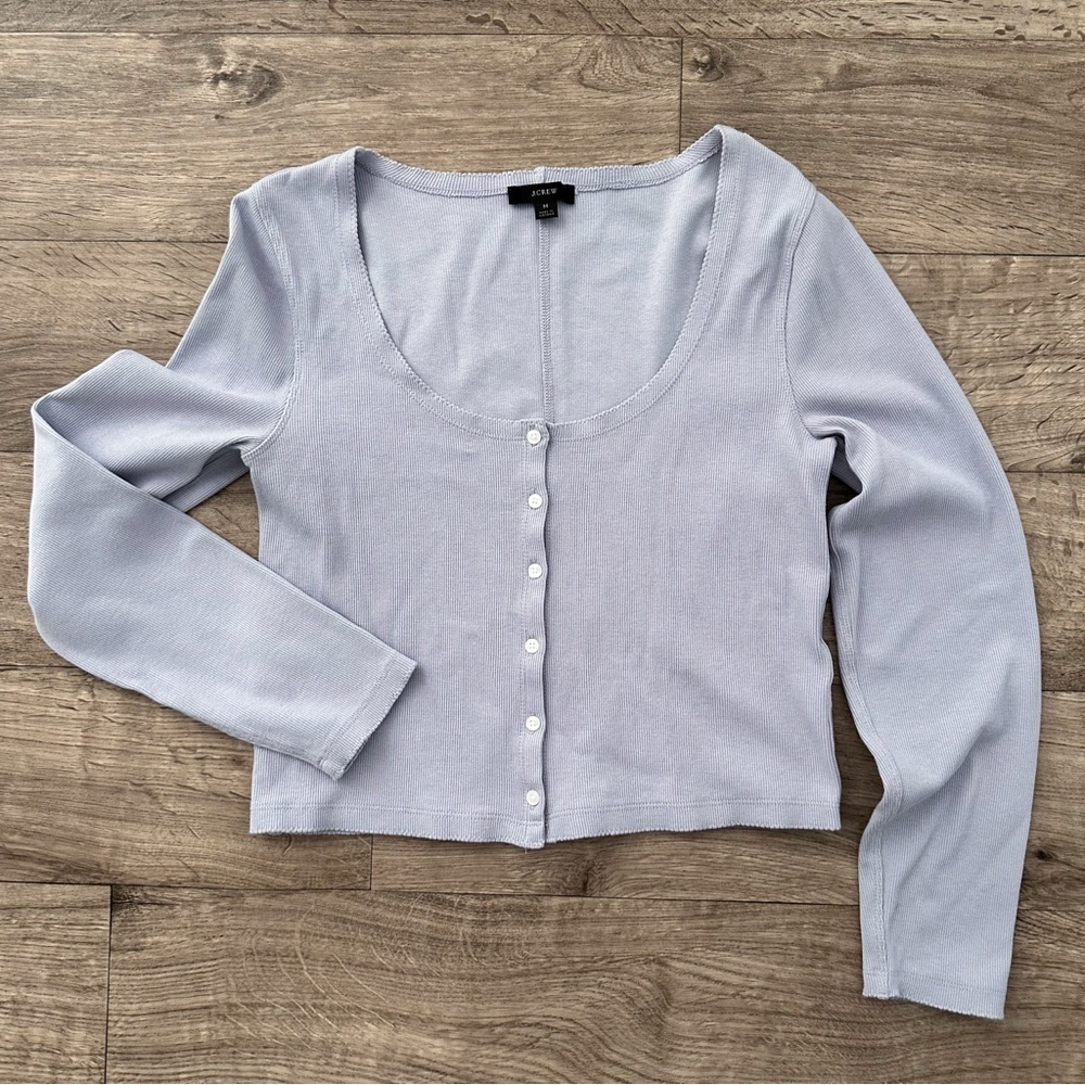 J. Crew Baby Blue Button Cardigan